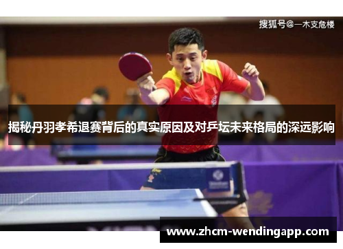 揭秘丹羽孝希退赛背后的真实原因及对乒坛未来格局的深远影响